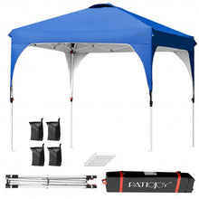 Load image into Gallery viewer, 8' x 8' Outdoor Pop Up Tent Canopy Camping Sun Shelter with Roller Bag-Blue