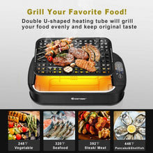 Load image into Gallery viewer, Smokeless Electric Portable BBQ Grill with Turbo Smoke Extractor