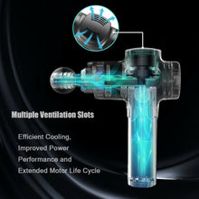 Load image into Gallery viewer, Powerful Rechargeable Deep Muscle Massager with 4 Heads-Black