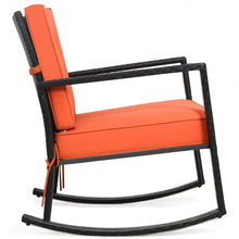 Load image into Gallery viewer, Patio Rattan Rocker Outdoor Glider Rocking Chair Cushion Lawn