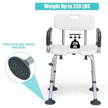 Load image into Gallery viewer, Adjustable Height U-Shaped Shower Chair