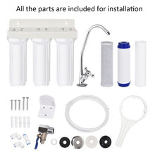 Load image into Gallery viewer, 3-Stage Under-Sink Water Filter System with Chromed Faucet