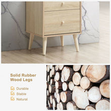 Load image into Gallery viewer, 2-Drawer Nightstand Beside End Side Table with Rubber Legs
