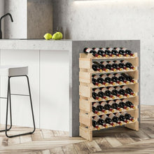 Load image into Gallery viewer, 36 Bottles Stackable Wooden Wobble-Free Modular Wine Rack