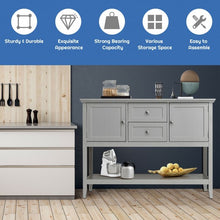 Load image into Gallery viewer, Wooden Sideboard Buffet Console Table w/ Drawers and Storage-Gray