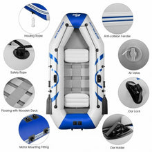 Load image into Gallery viewer, 2-3 Person Inflatable Air Pump Fishing Boat With Oars-Blue