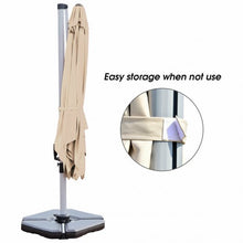 Load image into Gallery viewer, 10 Ft 360 Degree Tilt Aluminum Square Patio Offset Cantilever Umbrella-Beige