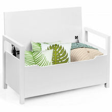 Load image into Gallery viewer, Shoe Bench Hallway Entryway Storage Rack w/ Cushion Seat-White