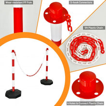 Load image into Gallery viewer, 2 Pack 34'' Traffic Delineator Poles with Fillable Base-White