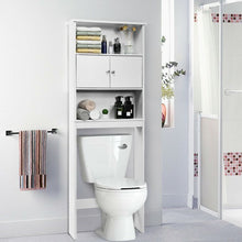 Load image into Gallery viewer, Bathroom Wood Organizer Shelf Storage Rack with Cabinet