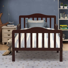 Load image into Gallery viewer, Classic Kids Wood Bed with Guardrails-Brown