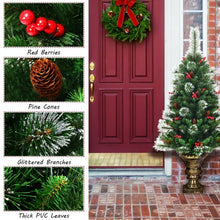 Load image into Gallery viewer, 4 ft Snowy Christmas Entrance Tree