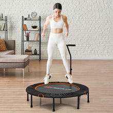 Load image into Gallery viewer, 47" Folding Trampoline Fitness Exercise Rebound with Handle for Adults and Kids-Orange
