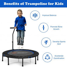 Load image into Gallery viewer, 47" Folding Trampoline Fitness Exercise Rebound with Handle for Adults and Kids-Blue