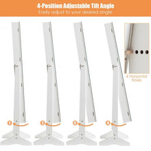 Load image into Gallery viewer, Standing Jewelry Armoire Cabinet with Full Length Mirror-White