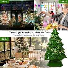Load image into Gallery viewer, 11.5" Pre-Lit Ceramic Hollow Christmas Tree with LED Lights