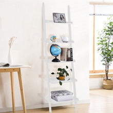 Load image into Gallery viewer, 5-Tier Leaning Wall Display Bookcase-White