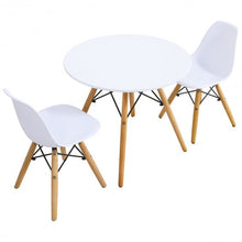 Load image into Gallery viewer, Kids Modern Dining Table Set with 2 Armless Chairs