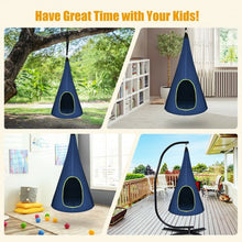 Load image into Gallery viewer, 32" Kids Nest Swing Chair Hanging Hammock Seat for Indoor Outdoor-Blue