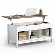 Load image into Gallery viewer, Lift Top Coffee Table with Hidden Storage Compartment-White