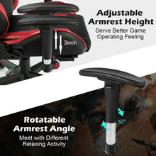Load image into Gallery viewer, Massage Gaming Chair with Footrest-Red