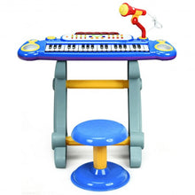 Load image into Gallery viewer, 37 Key Electronic Keyboard Kids Toy Piano-Blue