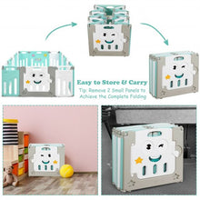 Load image into Gallery viewer, 16-Panel Foldable Baby Playpen Kids Activity Centre-Green