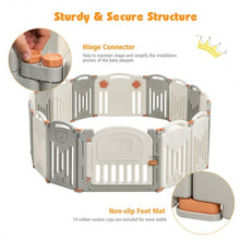 Load image into Gallery viewer, 16 Panel Activity Safety Baby Playpen w/ Lock Door-Beige