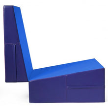 Load image into Gallery viewer, Folding Incline Tumbling Wedge Gymnastics Exercise Mat-Blue