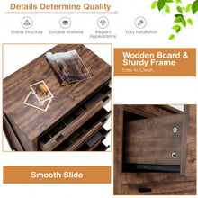 Load image into Gallery viewer, 4 Drawers Dresser Rustic Vertical Drawer Chest Industrial Dresser Tower