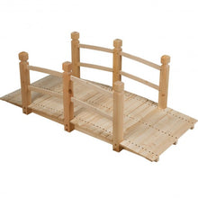 Load image into Gallery viewer, 5' Wooden Garden Bridge Arc Stained Finish Footbridge Decorative