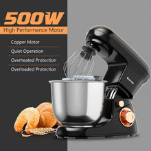 Load image into Gallery viewer, 5.3 Qt Stand Kitchen Food Mixer 6 Speed with Dough Hook Beater-Black