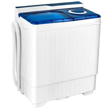 Load image into Gallery viewer, 26 Pound Portable Semi-automatic Washing Machine with Built-in Drain Pump-Blue