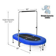 Load image into Gallery viewer, Foldable Double Mini Kids Fitness Rebounder Trampoline-Blue