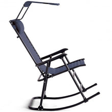 Load image into Gallery viewer, Zero Gravity Folding Rocking Chair Rocker Porch-Dark Blue