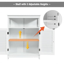 Load image into Gallery viewer, Wood Freestanding Bathroom Storage Cabinet with Double Shutter Door-White