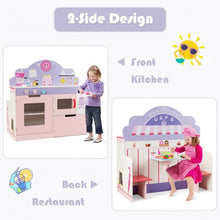 Load image into Gallery viewer, 2 in 1 Kitchen and Cafe Pretend Cooking Playset
