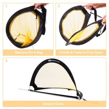 Load image into Gallery viewer, 6'/4'/2.5' Set of 2 Portable Pop-Up Soccer Goals Net-2.5'