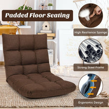 Load image into Gallery viewer, 14-Position Adjustable Folding Lazy Gaming Sofa-Coffee