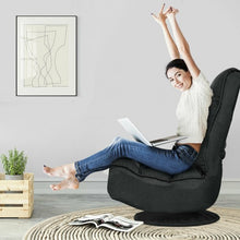 Load image into Gallery viewer, 5-Position Folding Floor Gaming Chair-Black