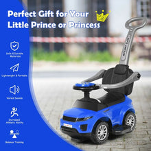 Load image into Gallery viewer, Honey Joy 3 in 1 Ride on Push Car Toddler Stroller Sliding Car with Music-Blue