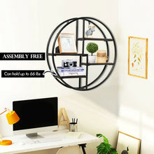 Load image into Gallery viewer, Hanging Storage Shelf Circular Wall-Mounted 4-Tier Rack