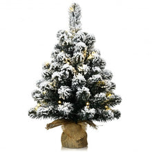 Load image into Gallery viewer, 24" Pre-Lit Snow Flocked Tabletop LED Light Christmas Tree