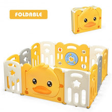Load image into Gallery viewer, 12-Panel Foldable Baby Playpen with Sound