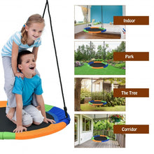 Load image into Gallery viewer, 40" Flying Saucer Tree Swing Outdoor Play Set w/ Adjustable Ropes Gift for Kids