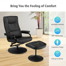 Load image into Gallery viewer, Recliner Chair Swivel Armchair Lounge-Black
