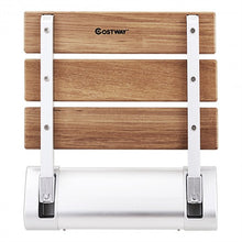 Load image into Gallery viewer, Wall Mounted Teak Wooden Folding Shower Bath Seat