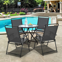 Load image into Gallery viewer, 4Pcs Portable Outdoor Camping Lawn Garden Patio Folding Chair with Armrest