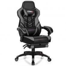 Load image into Gallery viewer, Adjustable Gaming Chair with Footrest for Home Office-Gray