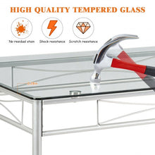 Load image into Gallery viewer, 5 pcs Dining Set Glass Table and 4 Chairs